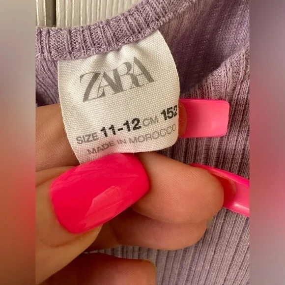 Zara Jumpsuit Womens 12 Pants Empire Waist Cap Sleeves Wide Leg Spring Lavander - Picture 3 of 7